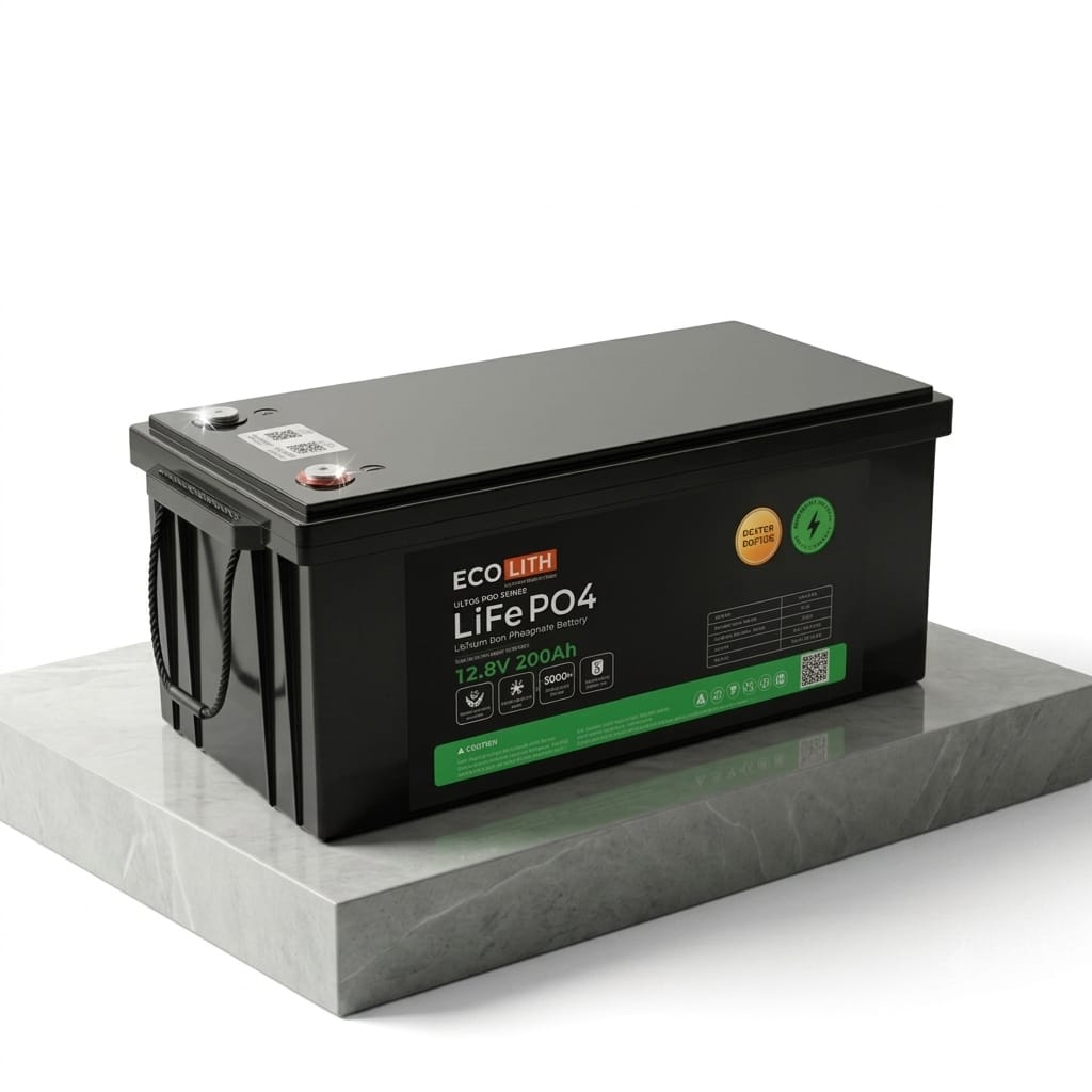 ECOLITH 12.8V 200Ah লিথিয়াম ফসফেট ব্যাটারি ecolith ১২.৮v ২০০ah লিথিয়াম ব্যাটারি (lifepo4)
